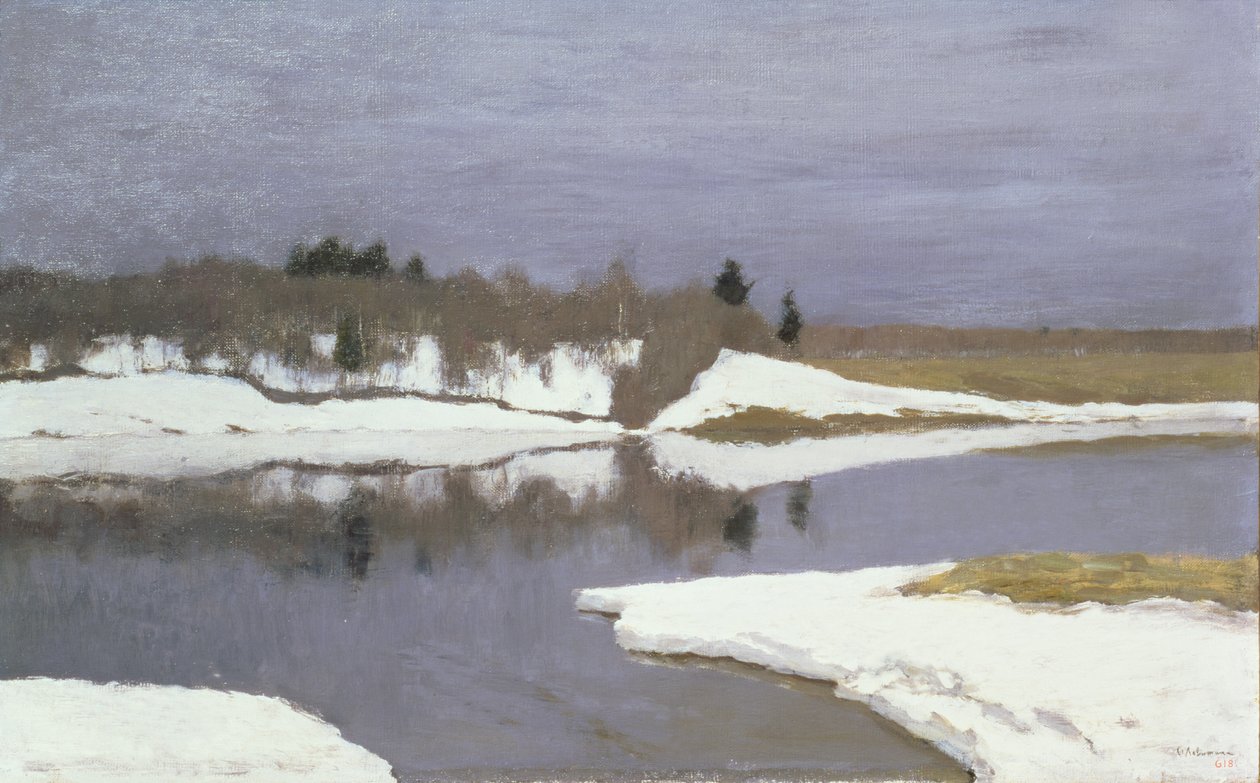 Tidig vår, 1898-99 av Isaak Ilyich Levitan