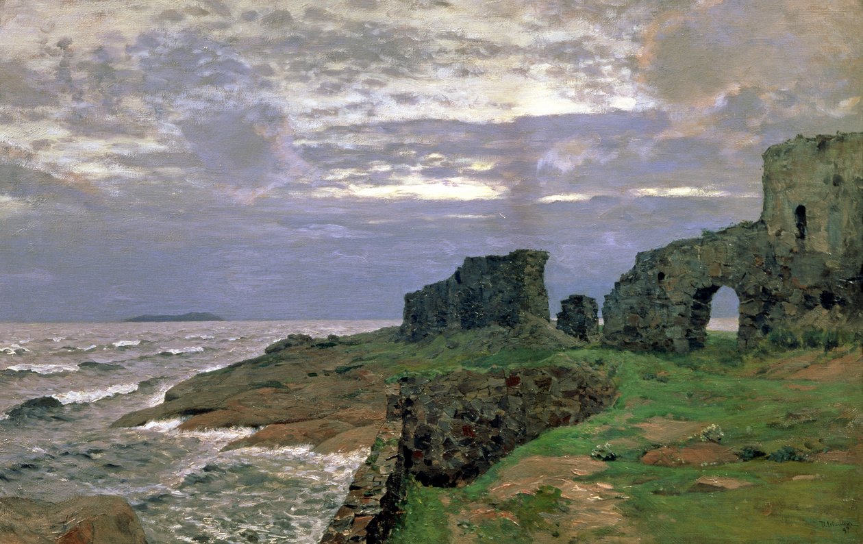Remains of Bygone Days, Twilight, Finland, 1897 av Isaak Ilyich Levitan