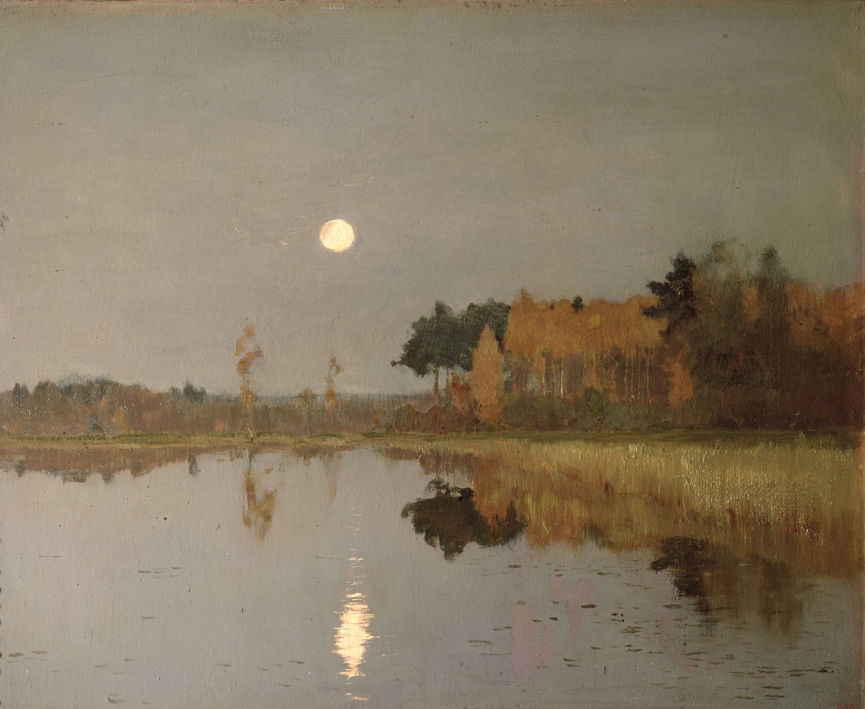 Skymningsmånen, 1899 av Isaak Ilyich Levitan