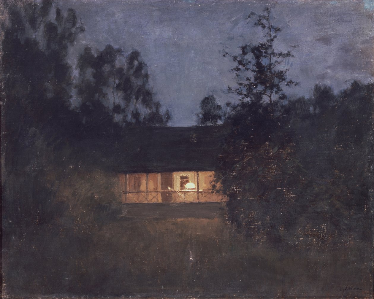Lantgård vid skymningen, 1890-talet av Isaak Ilyich Levitan