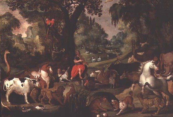 Orpheus Charming the Animals (panel) av Isaak van Oosten
