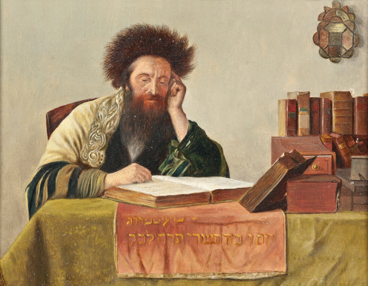 En rabbin som läser Talmud av Isidor Kaufmann