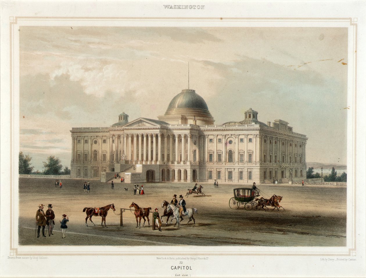 Washington--Capitol (Östra utsikten) av Isidore Laurent Deroy