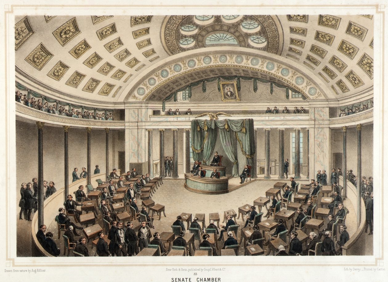 Washington--Senatens kammare av Isidore Laurent Deroy