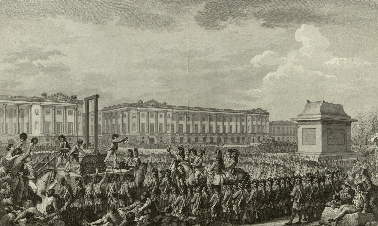Avrättning av Ludvig XVI av Isidore Stanislas Helman