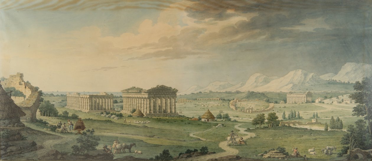 Utsikt över Paestum av Isidro González Velázquez