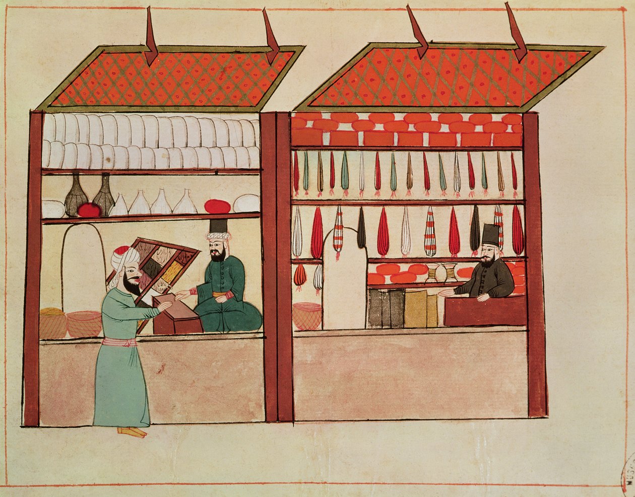 Ms 1671 En butik som säljer olika varor, ca 1580 av Islamic School