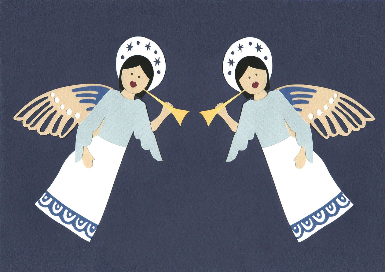 Cherubs, 2014 (klippt papper) av Isobel Barber