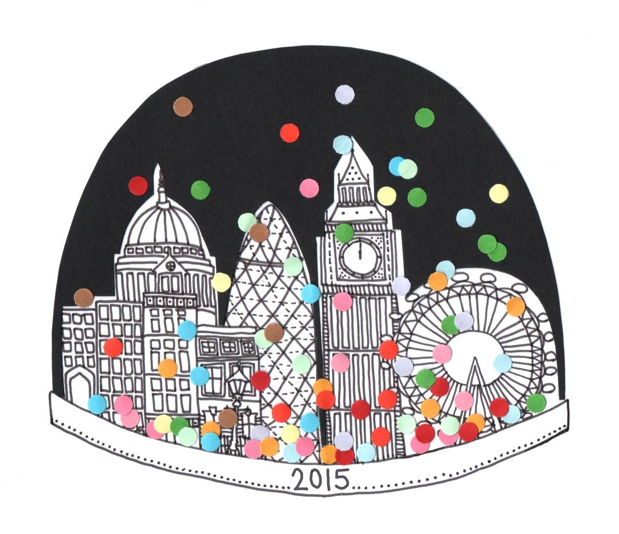Nytt år 2015, 2014 (papper och penna) av Isobel Barber