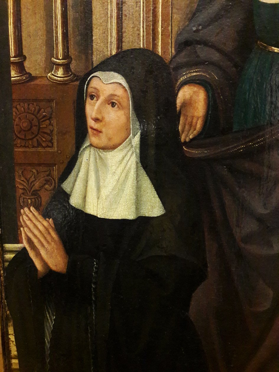 Sankt Gregorius mässa (detalj) av Israhel van Meckenem