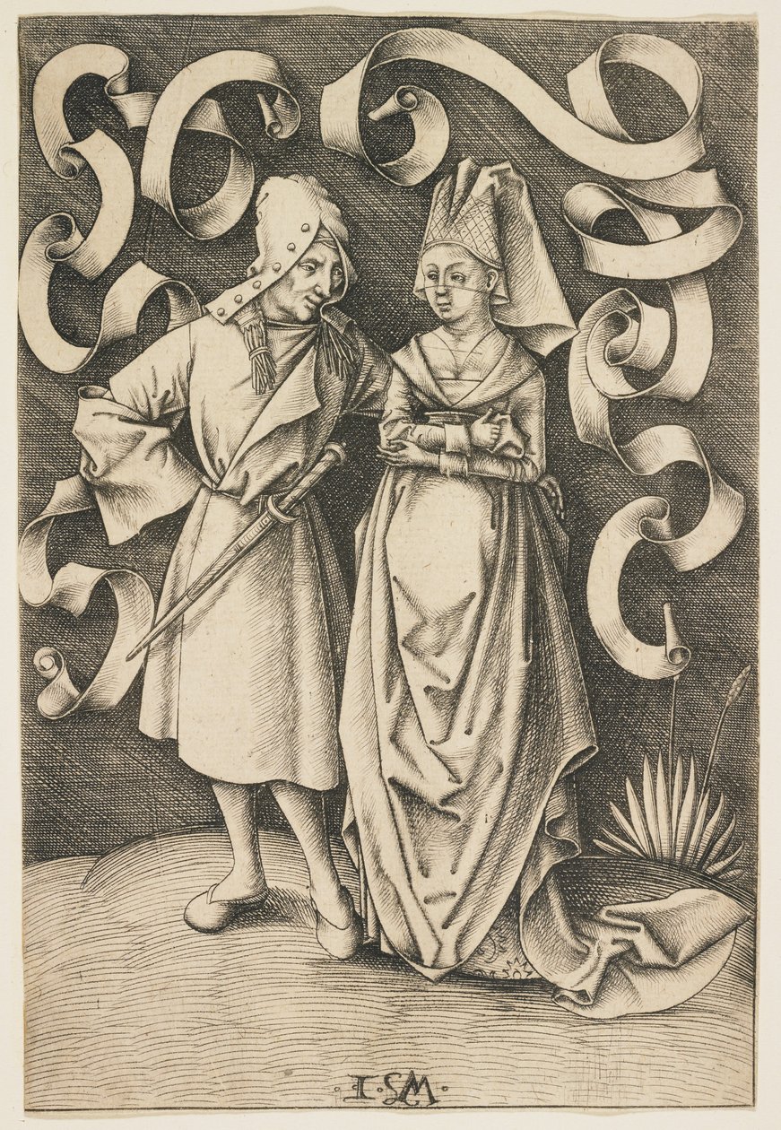 Det olika paret, ca. 1495-1497 av Israhel van Meckenem the younger