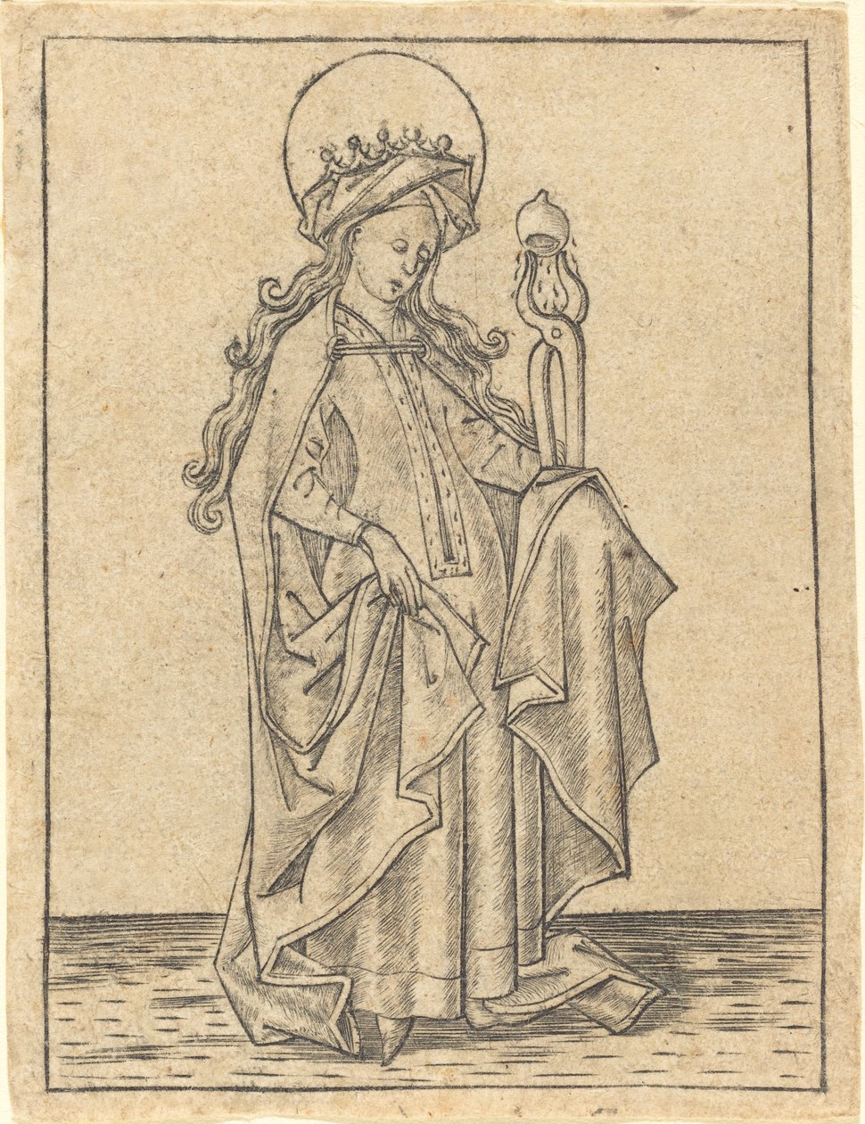 helgon agatha av Israhel van Meckenem