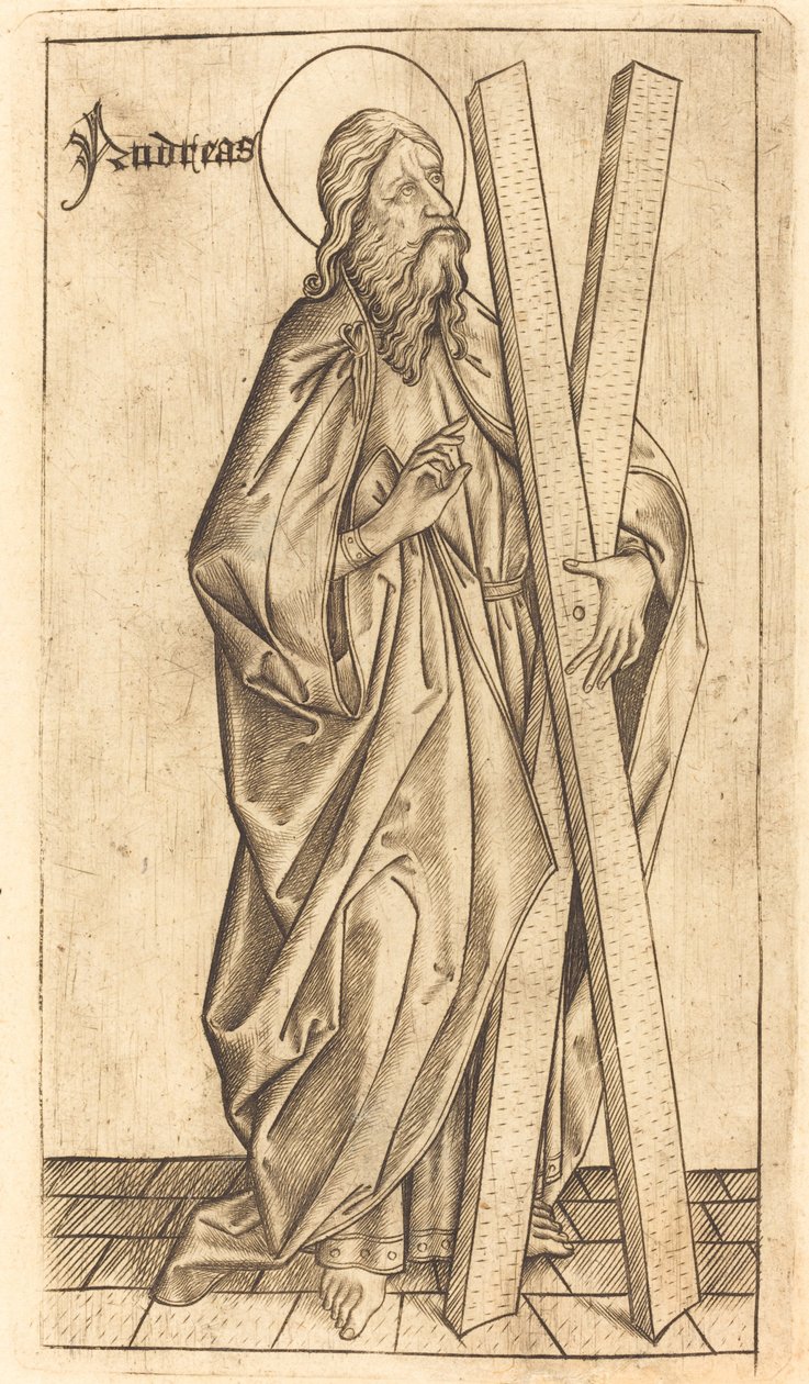 Sankt Andreas, ca. 14701480. av Israhel van Meckenem