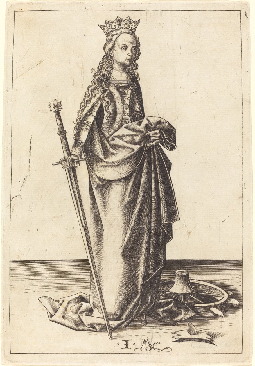 Saint Catherine, ca. 14801490. av Israhel van Meckenem