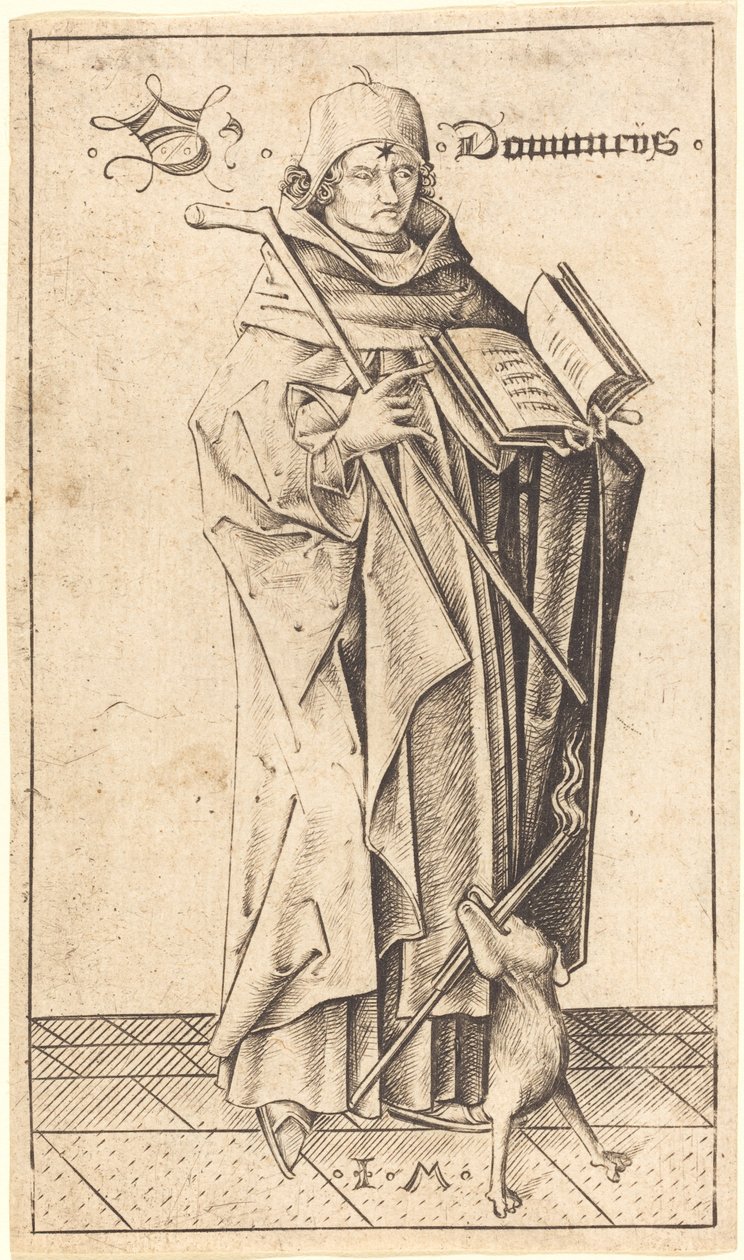 Saint Dominic av Israhel van Meckenem