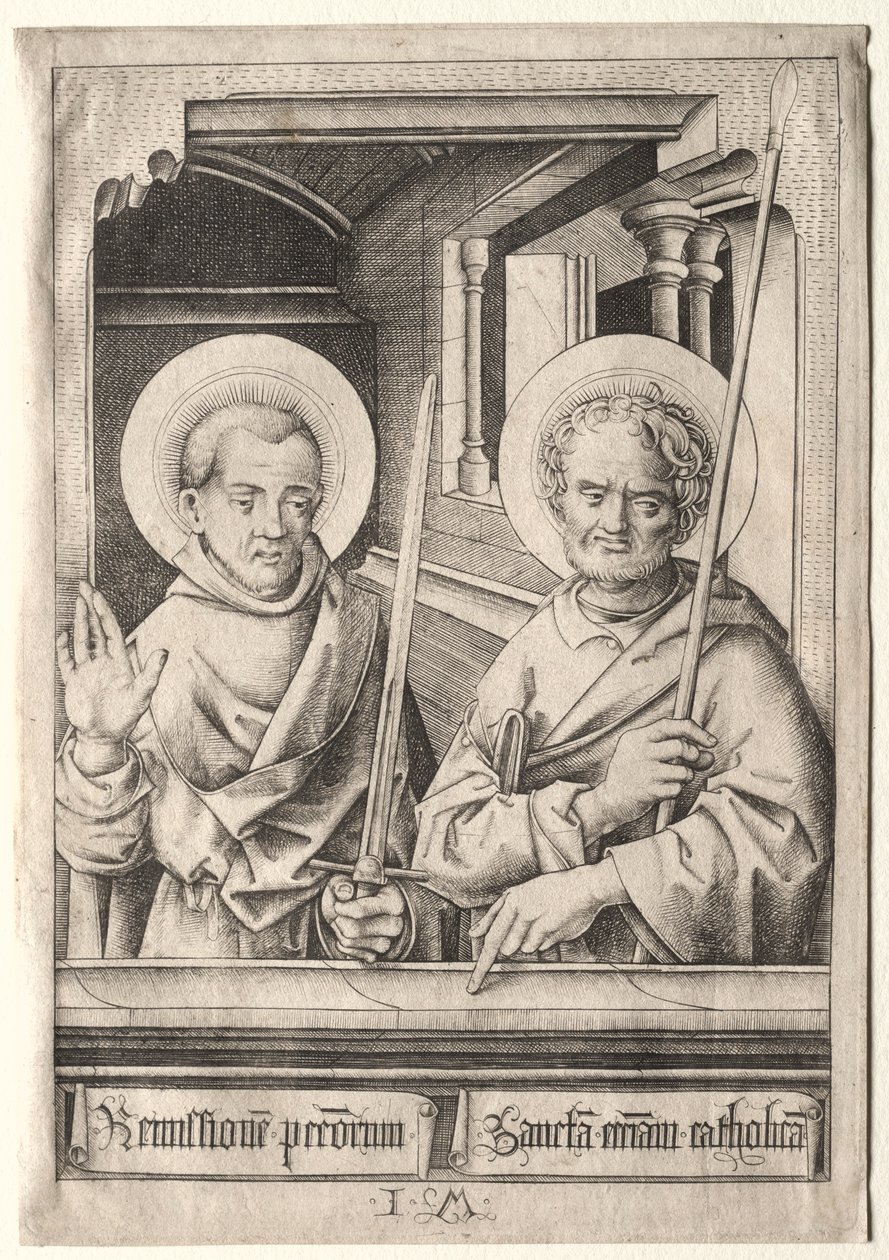 St. Paul och St. Thomas. av Israhel van Meckenem