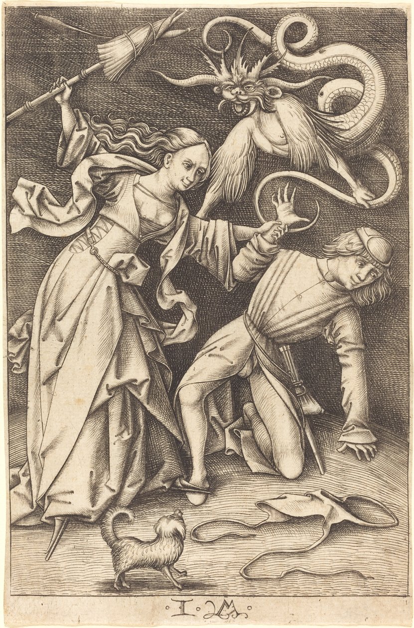 Den arga frun, ca. 14951503. av Israhel van Meckenem