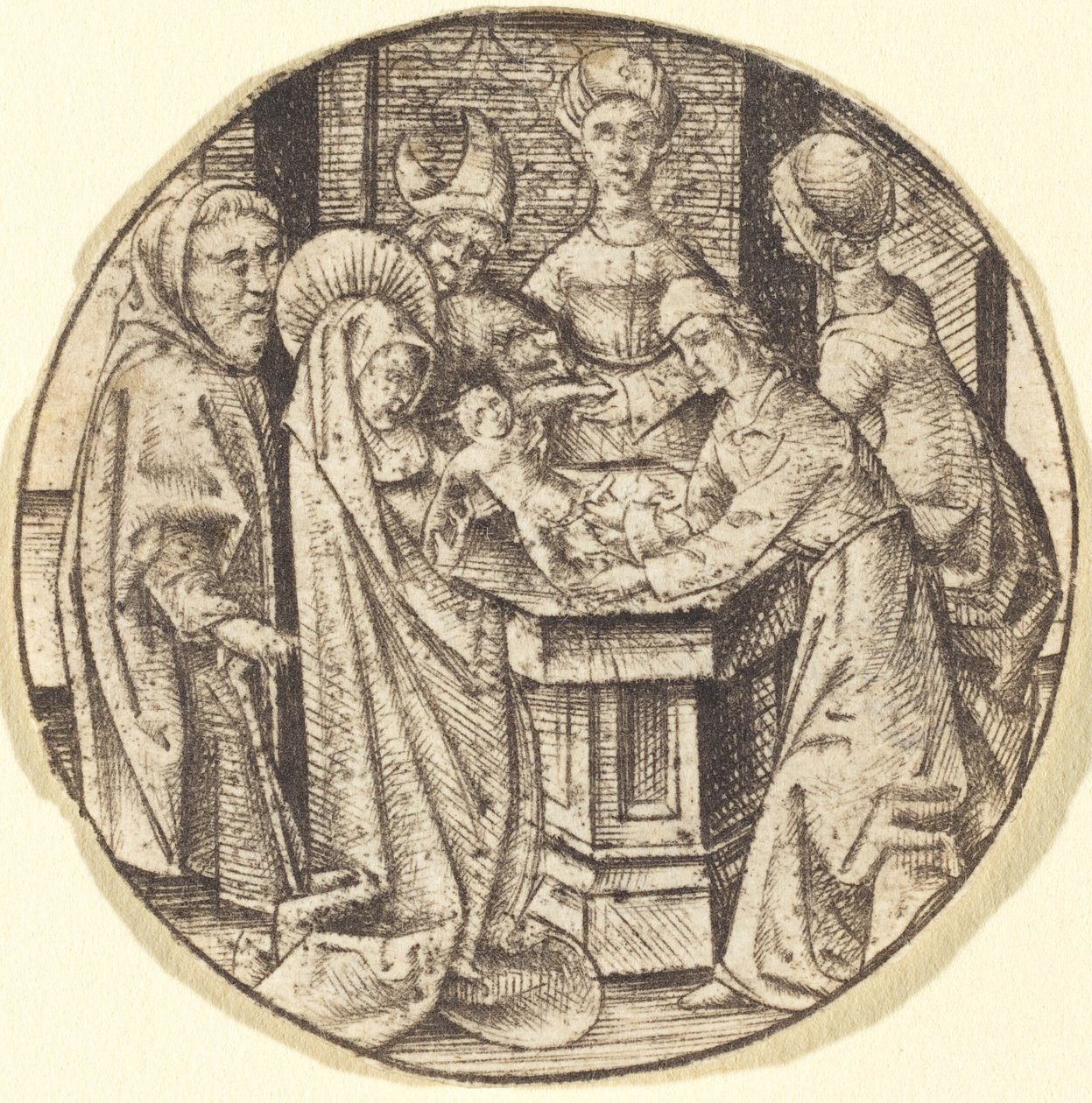 Omskärelsen, c. 14701480. av Israhel van Meckenem