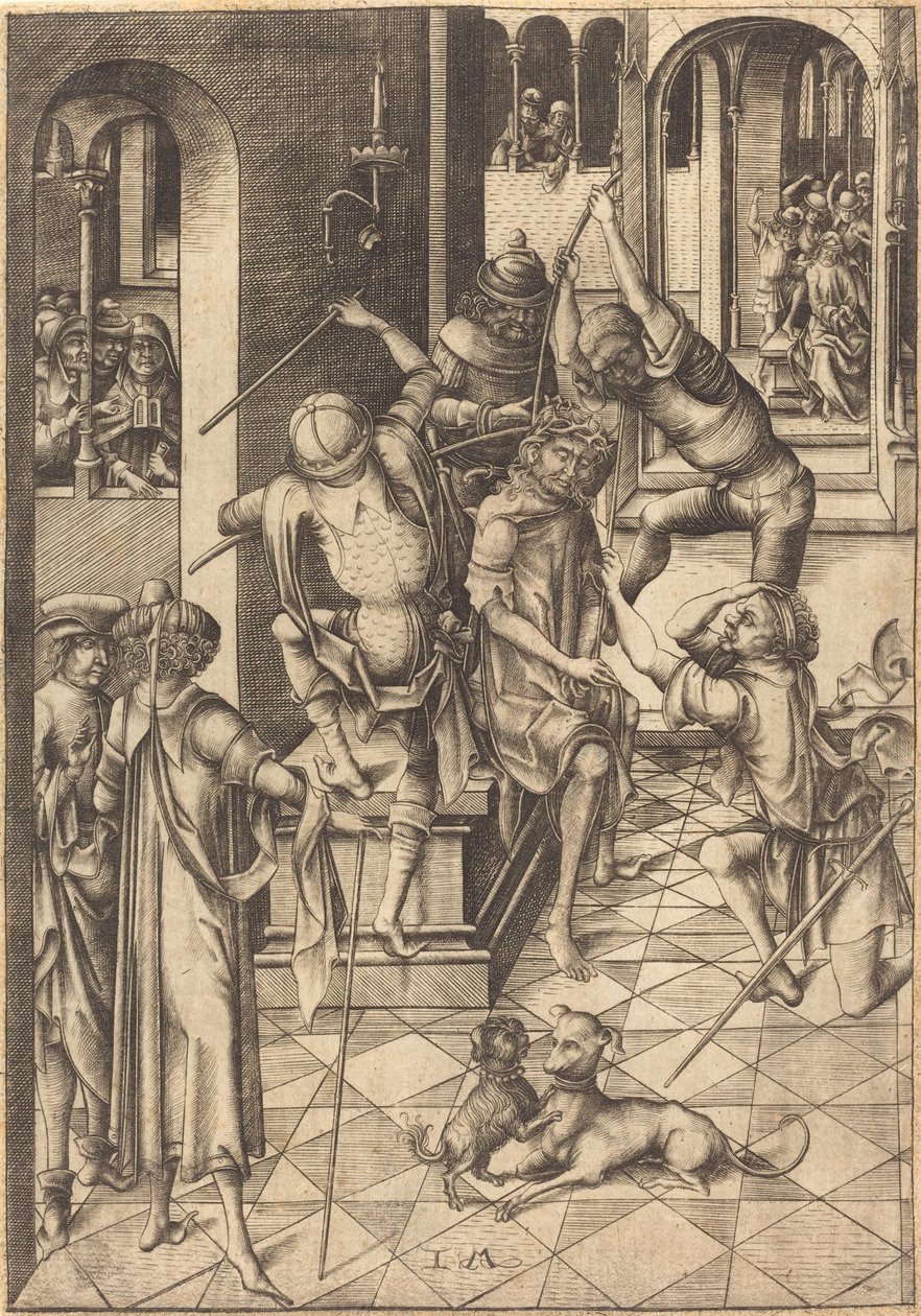 The Crowning with Thorns av Israhel van Meckenem