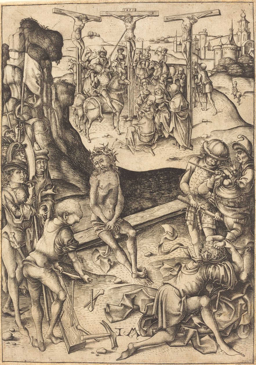 Korsfästelsen, ca. 1480. av Israhel van Meckenem