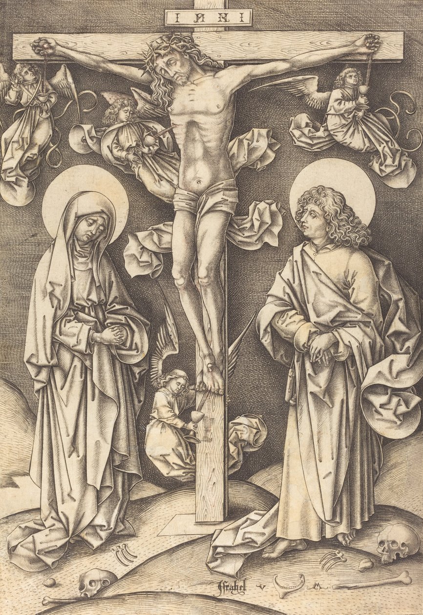 Korsfästelsen, ca. 14901500. av Israhel van Meckenem