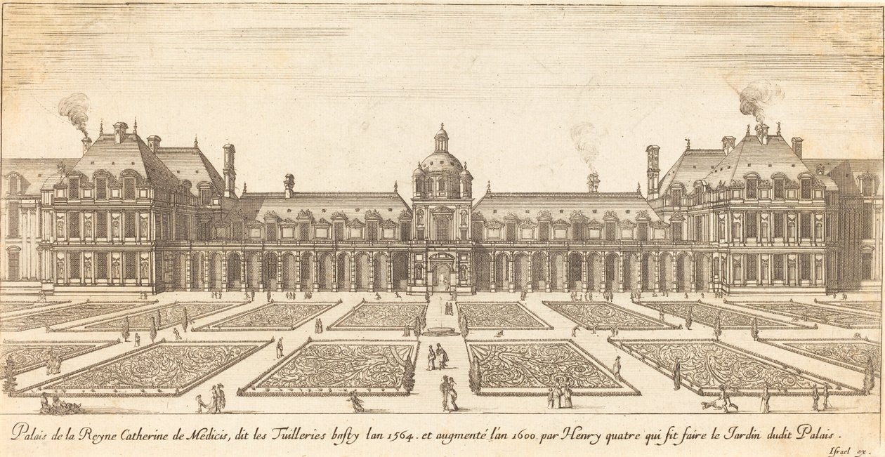 Drottning Catherine de Medicis palats av Israël Silvestre