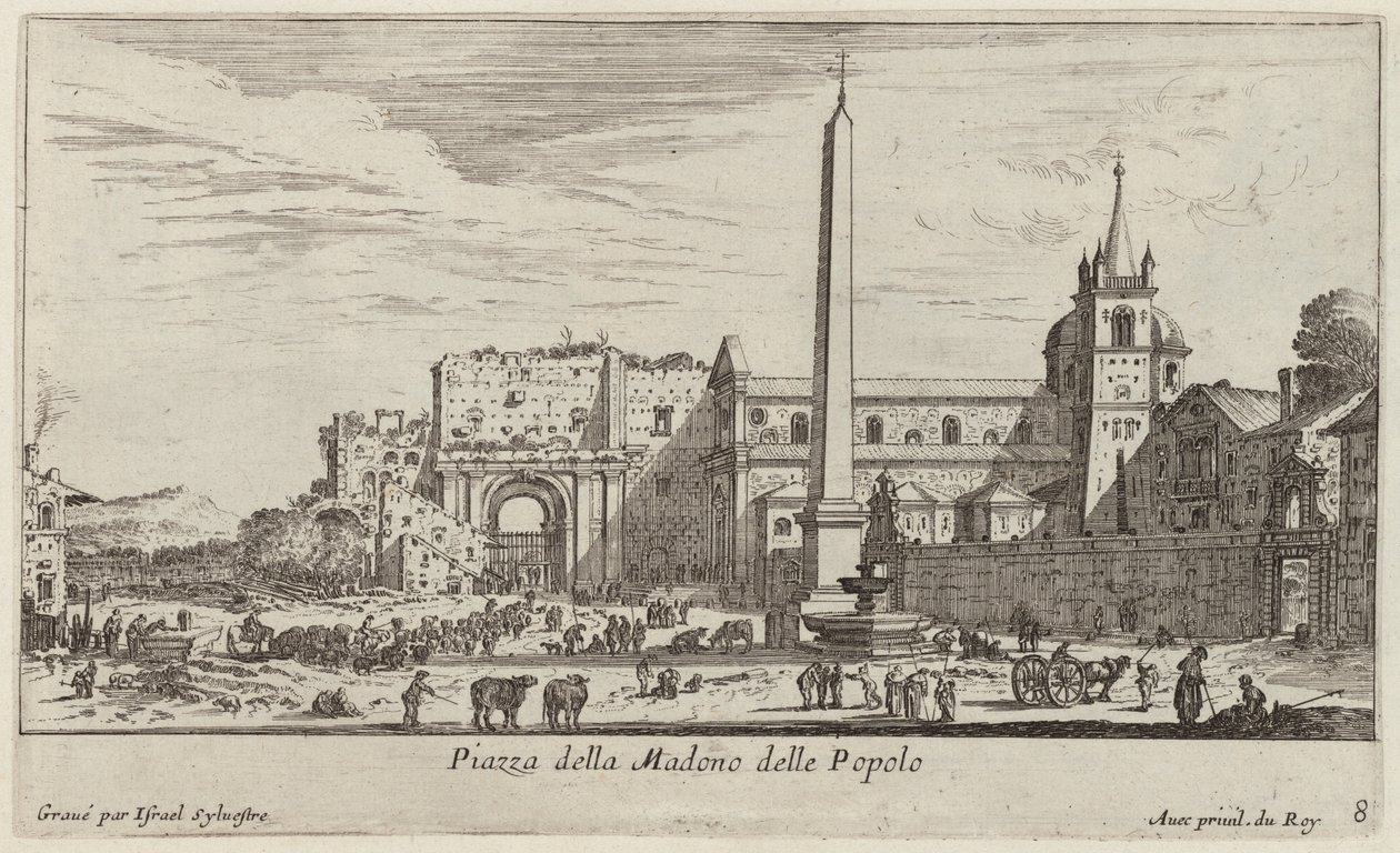 Piazza della Madono delle Popolo av Israël Silvestre