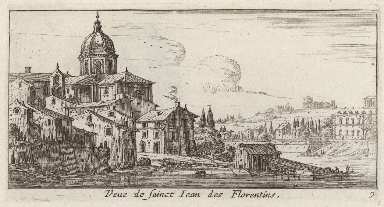 Vy över Sankt Johannes av Florentinerna av Israël Silvestre