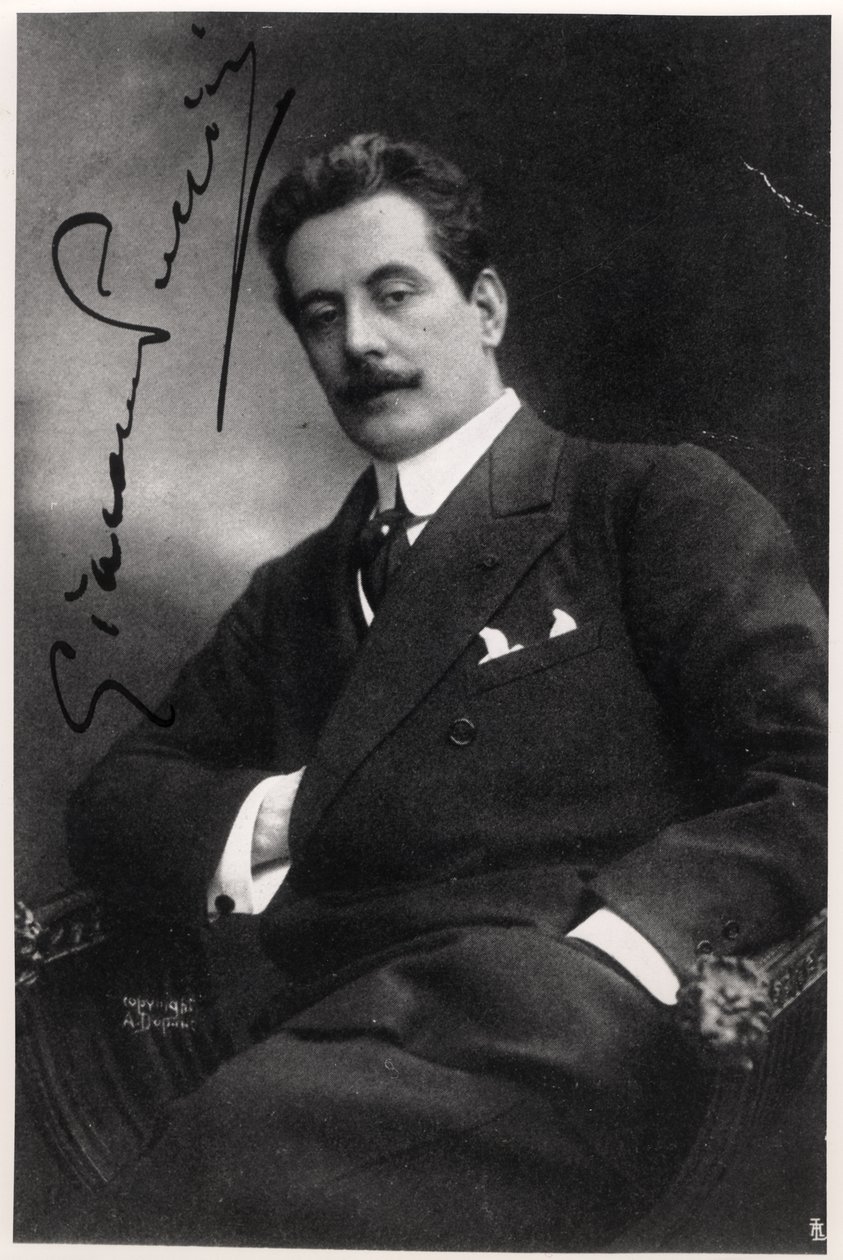 Giacomo Puccini (1858-1924) av Italian Photographer