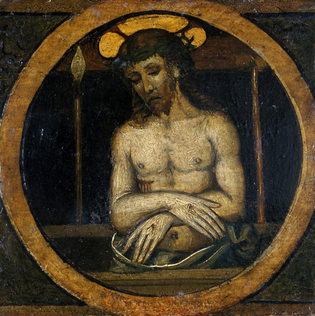 Kristus lidande (tempera på poppelträ) av Italian School