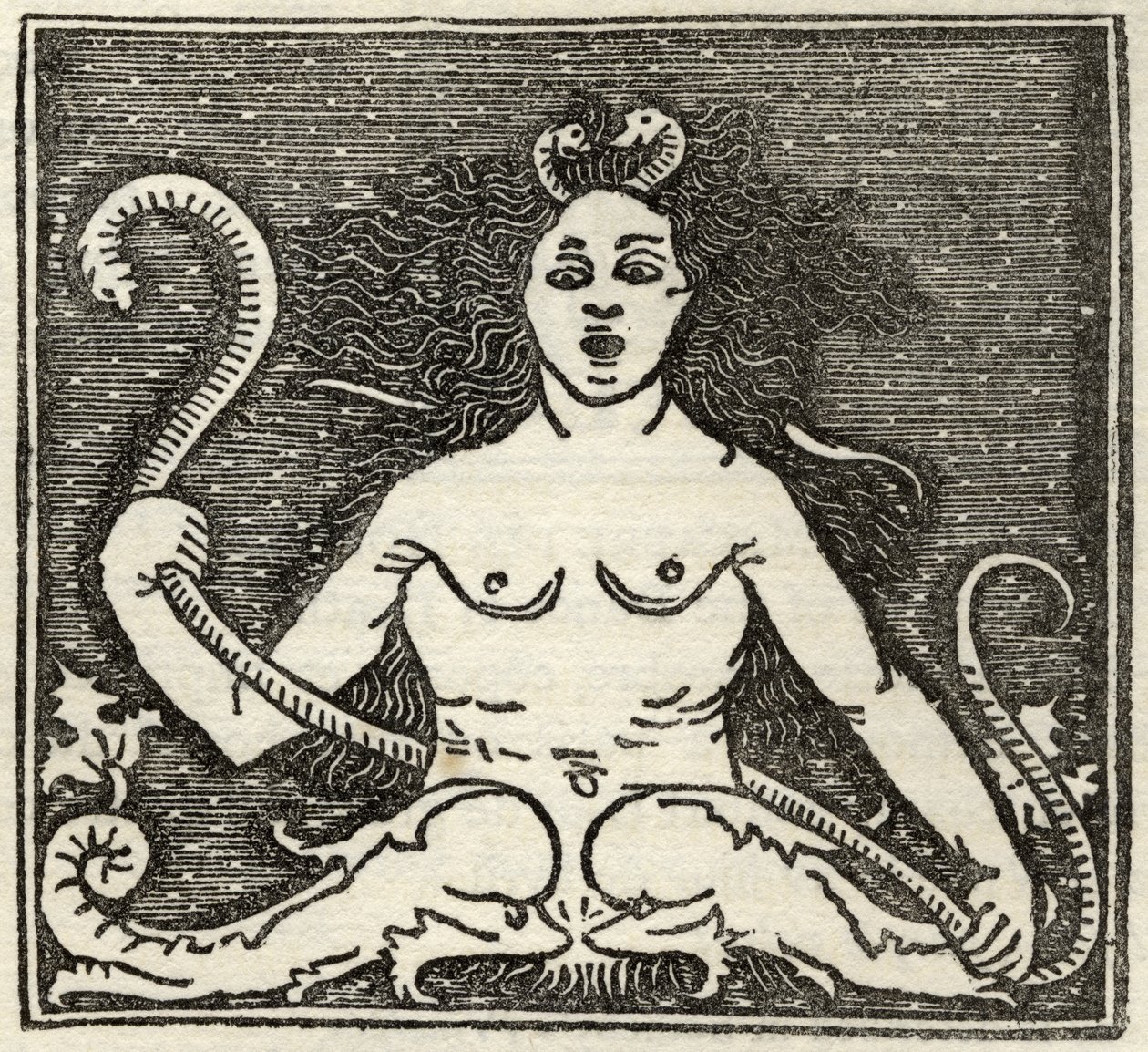 Figure of Medusa, från "A Catalogue of a Collection of Engravings, Etchings and Woodcuts", av Richard Fisher, publicerad 1879 av Italian School