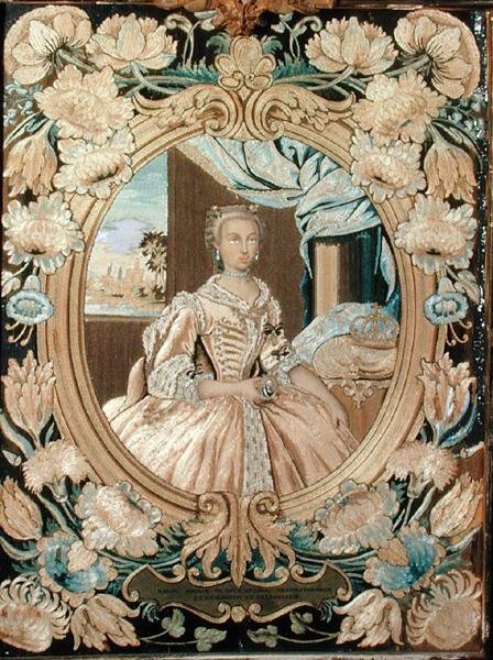 Porträtt av Maria Amalia av Sachsen (1724-60) (se 186987) av Italian School