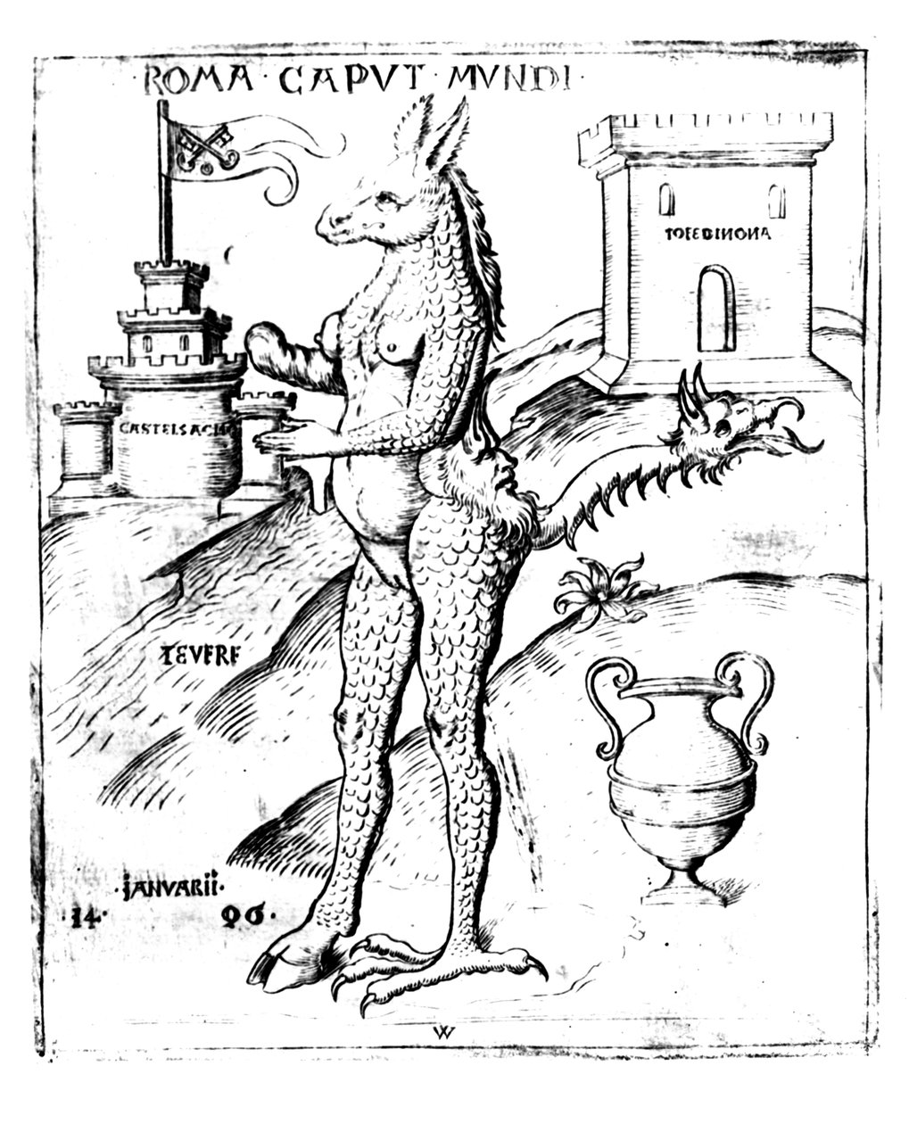 Rom, världens huvudstad, 1596 av Italian School