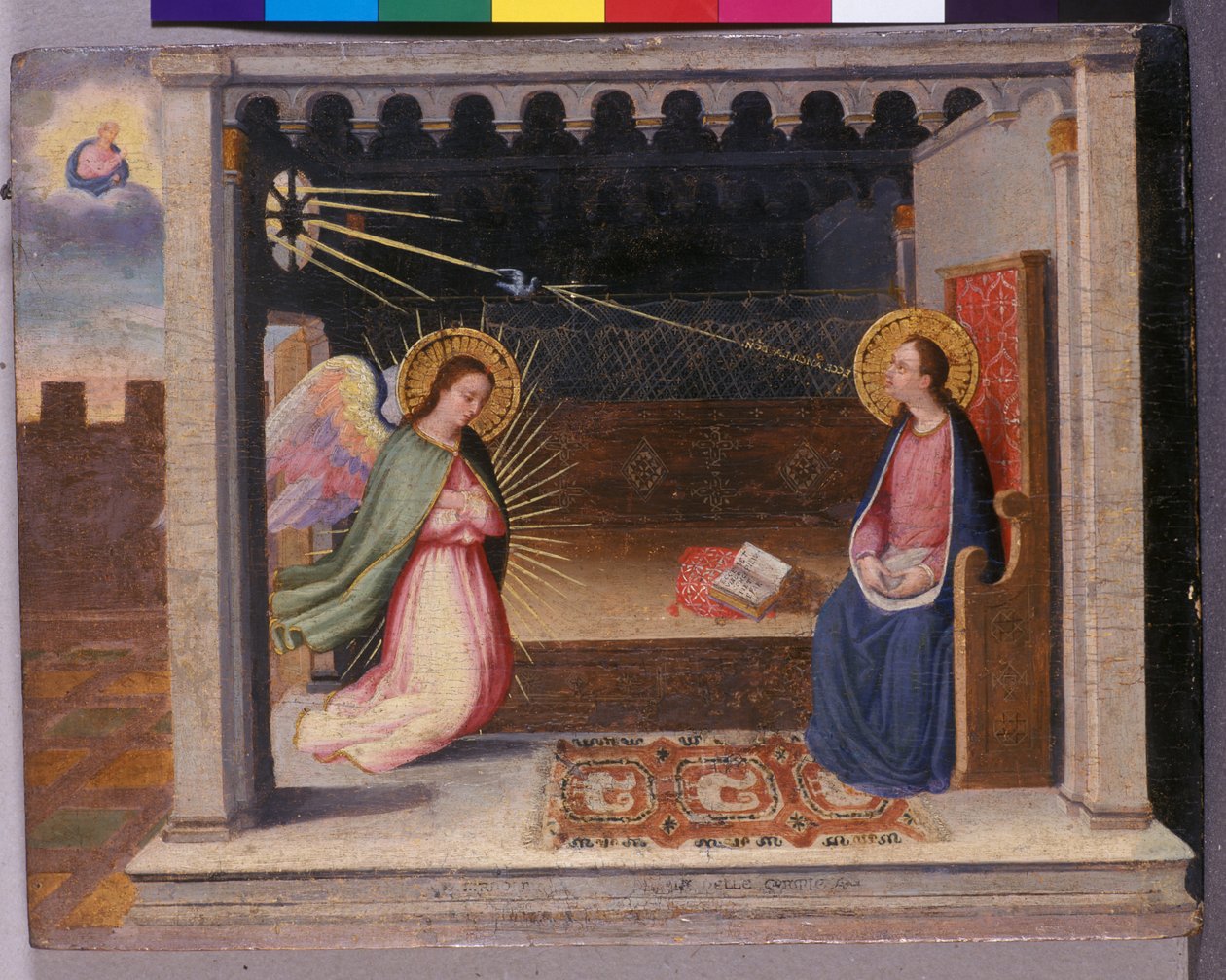 Bebådelsen, c.1500 (tempera på trä) av Italian School