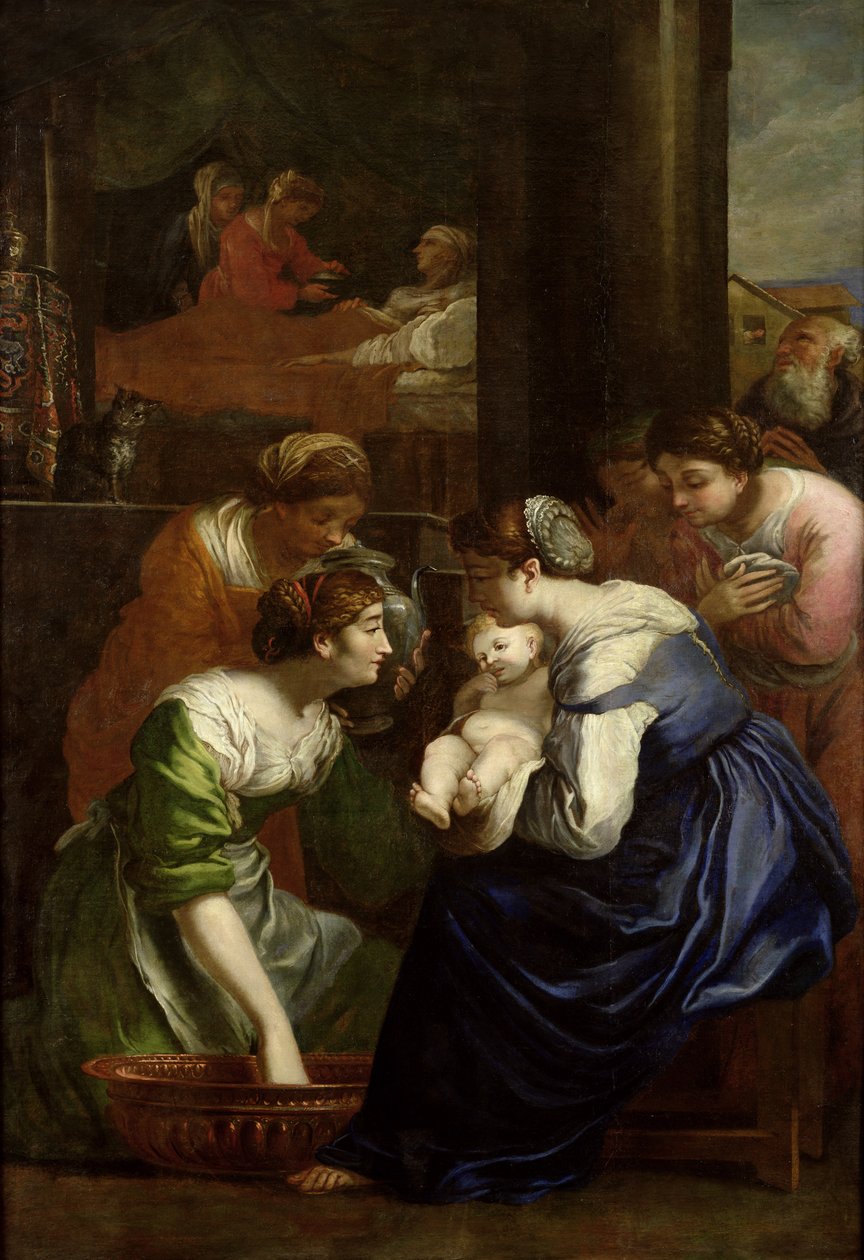 Jungfruns födelse, c.1620 av Italian School