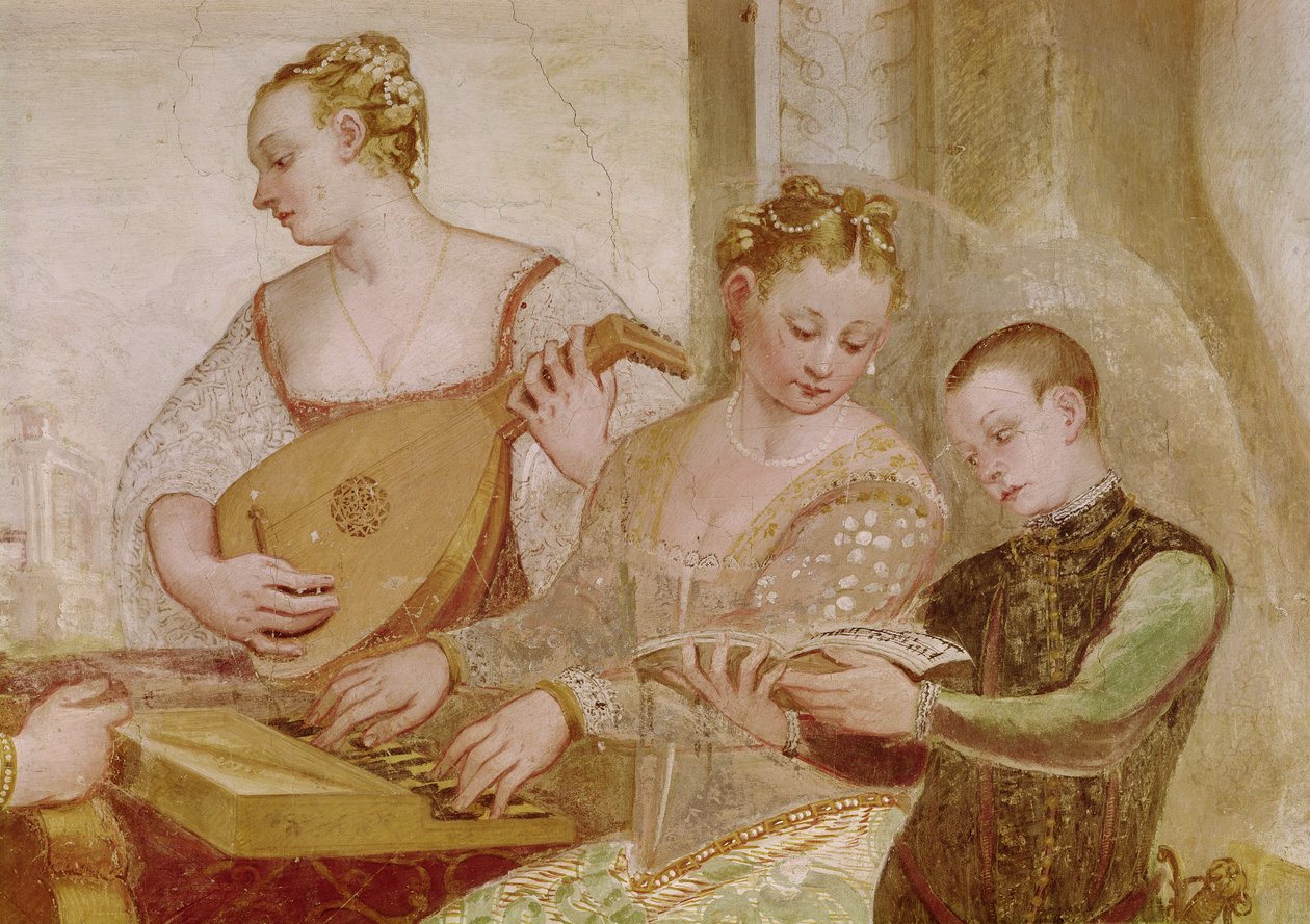 Konserten (detalj) av Italian School