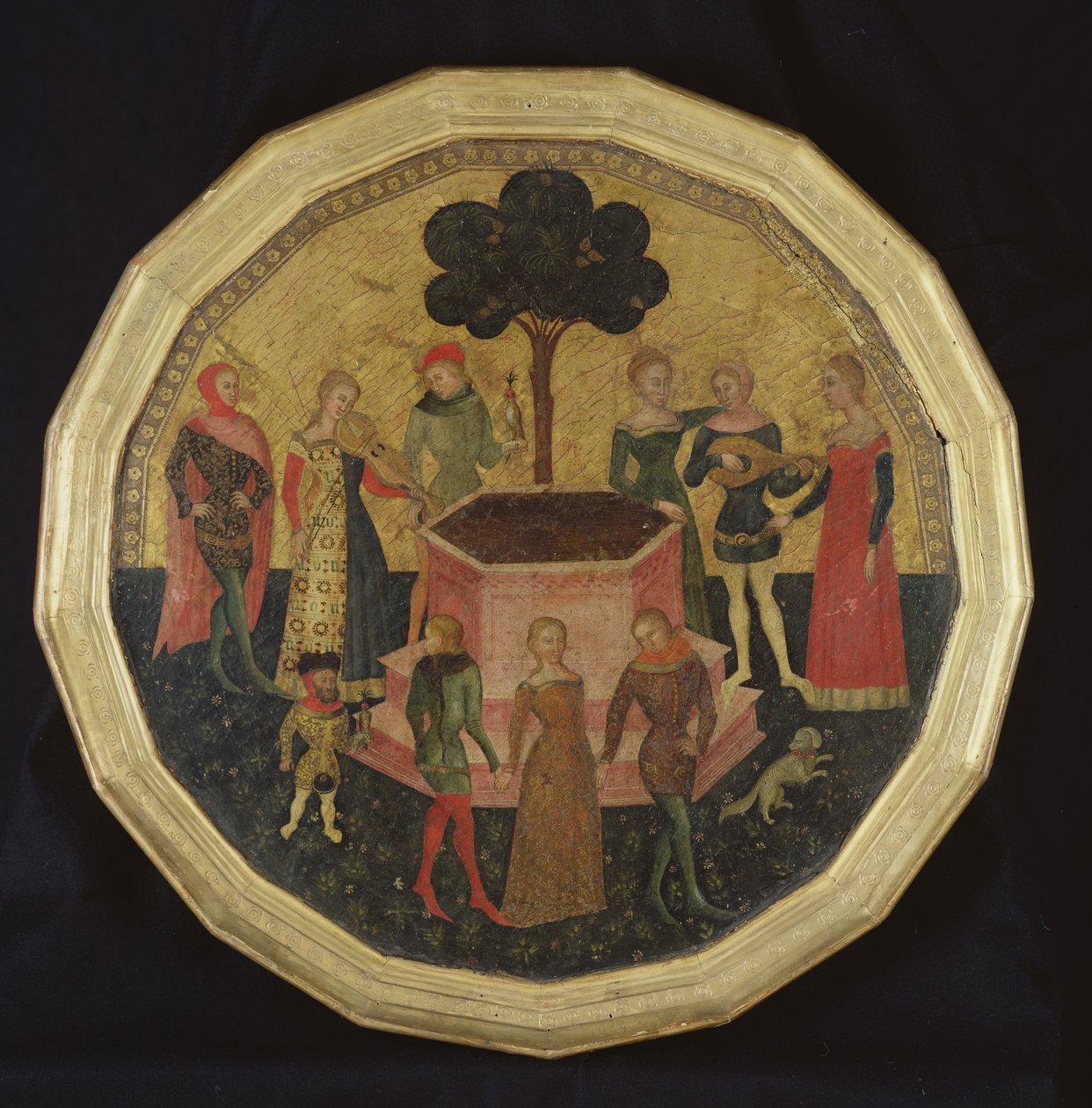 Mahakama ya Upendo, c. 1380 swed av Italian School