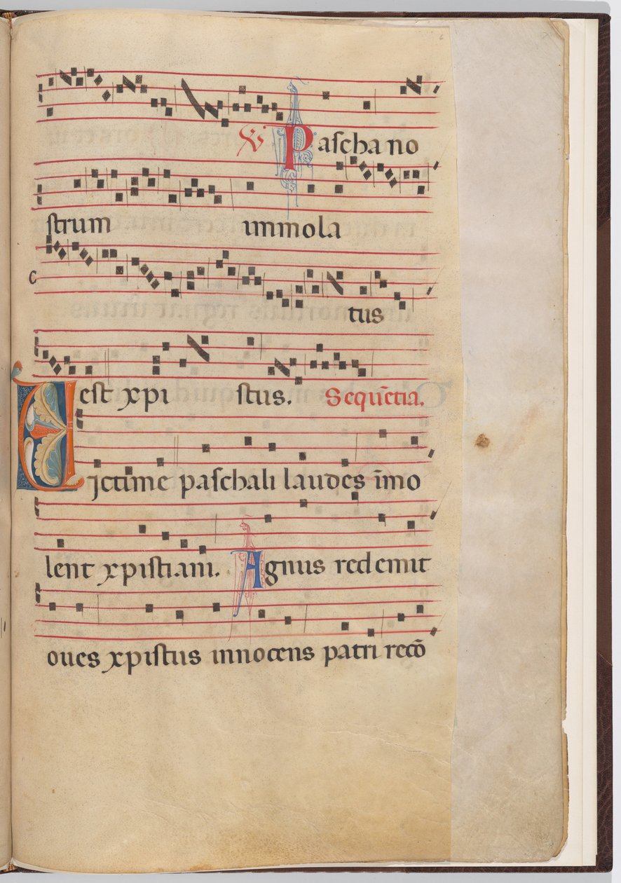 Blad 6 från ett antifonalt fragment av Italian 13th Century