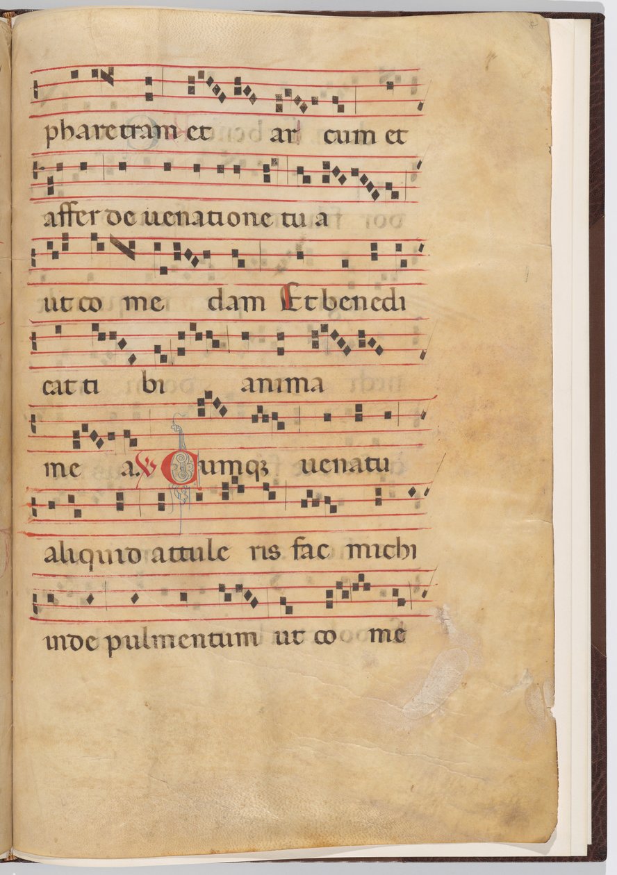Blad 8 från ett antifonalt fragment av Italian 13th Century