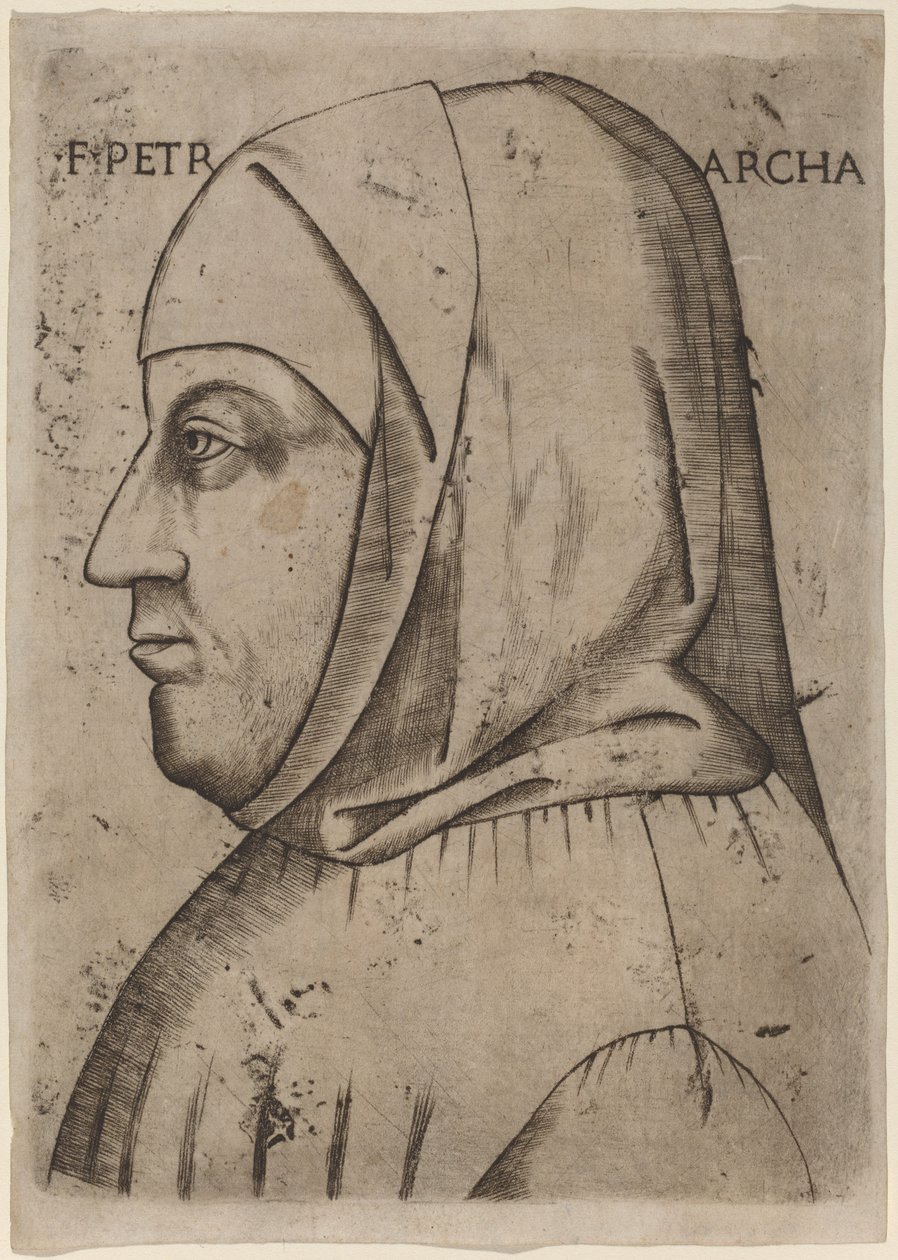 Porträtt av Petrarca av Italian 16th Century