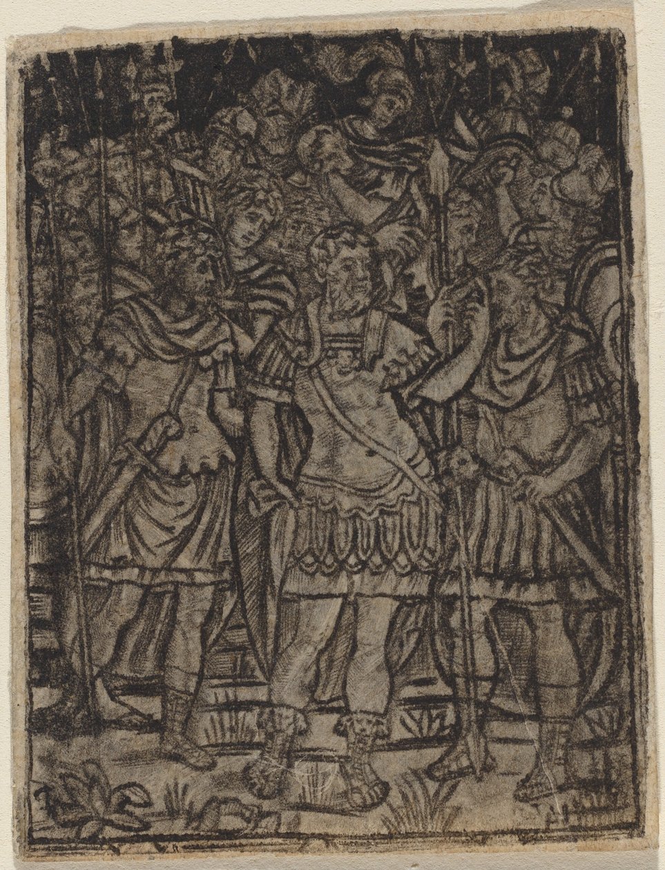 Romersk general som tilltalar sina trupper av Italian 16th Century