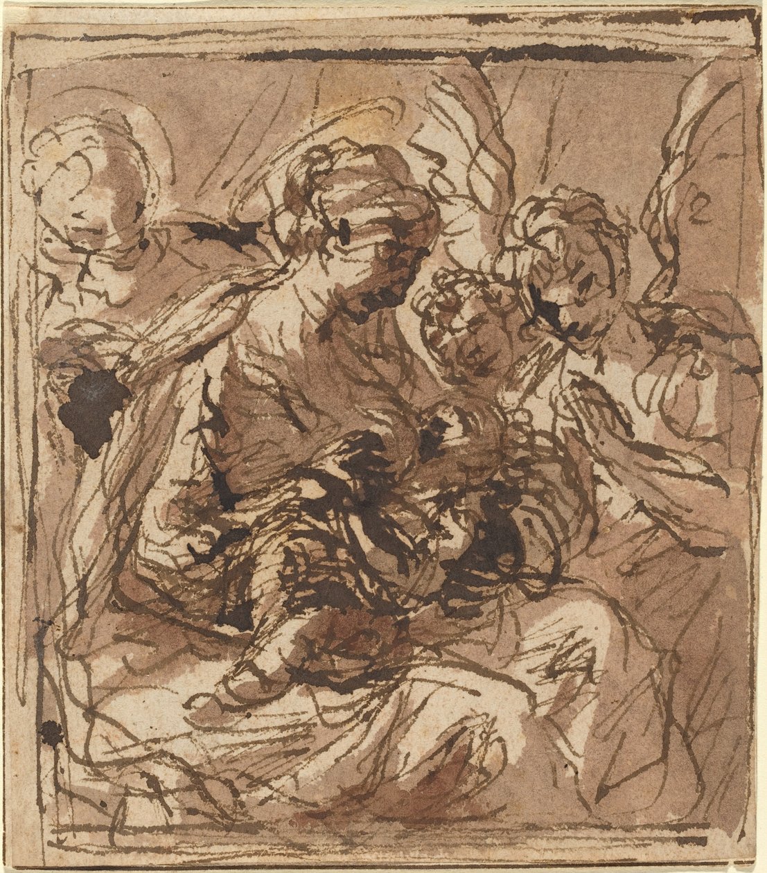 helig familj av Italian 17th Century