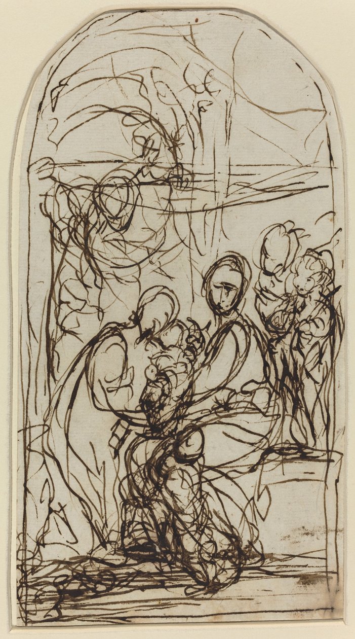 Saint Catherines mystiska äktenskap? av Italian 17th Century