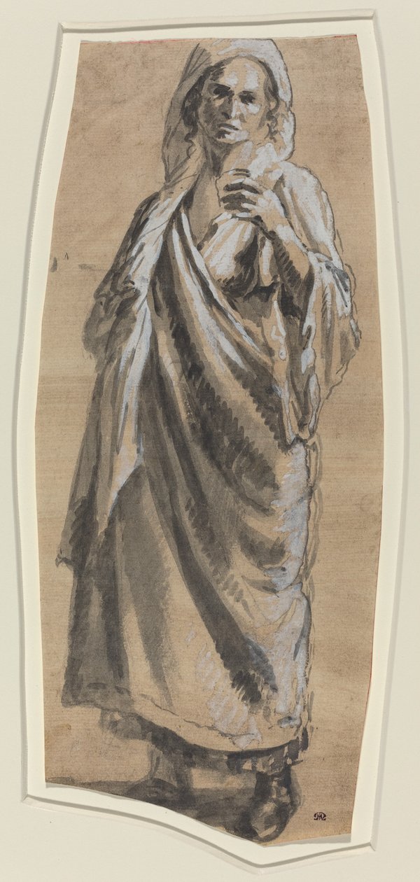 Studie av en stående kvinna av Italian 18th Century