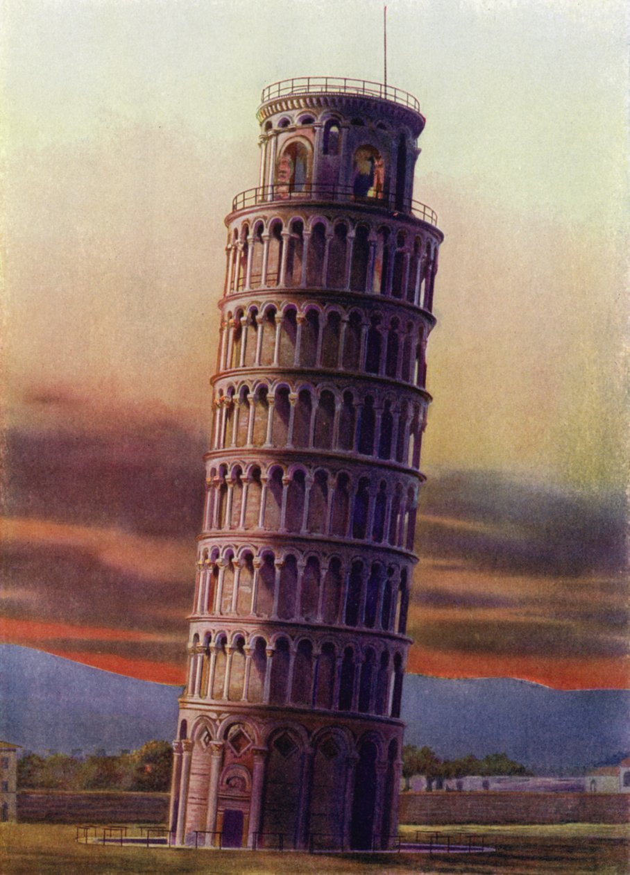 Lutande tornet i Pisa, Italien (färgfoto) av Italian Photographer