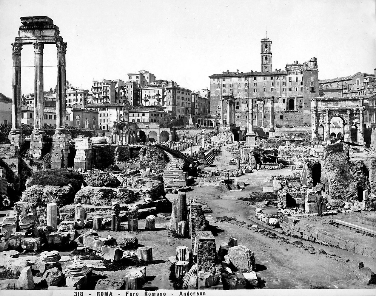 Utsikt över Forum Romanum, c.1890 av Italian Photographer