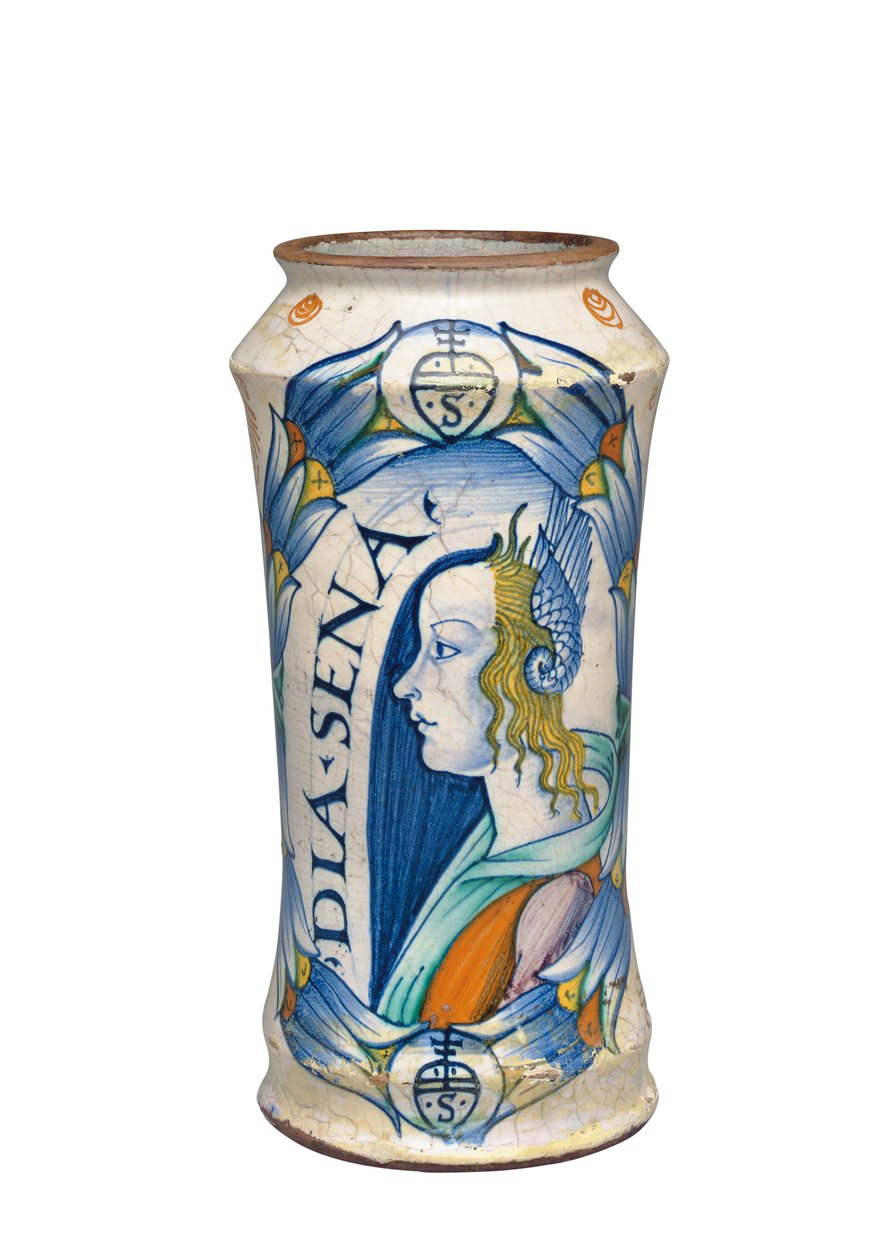 I Deruta Maiolica "Bella Donna" Albarello, c.1510-20 av Italian School