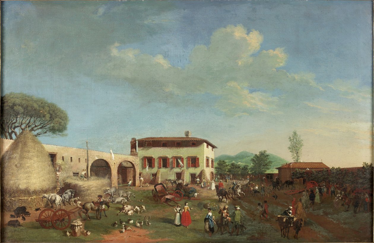 En bondgård av Italian School