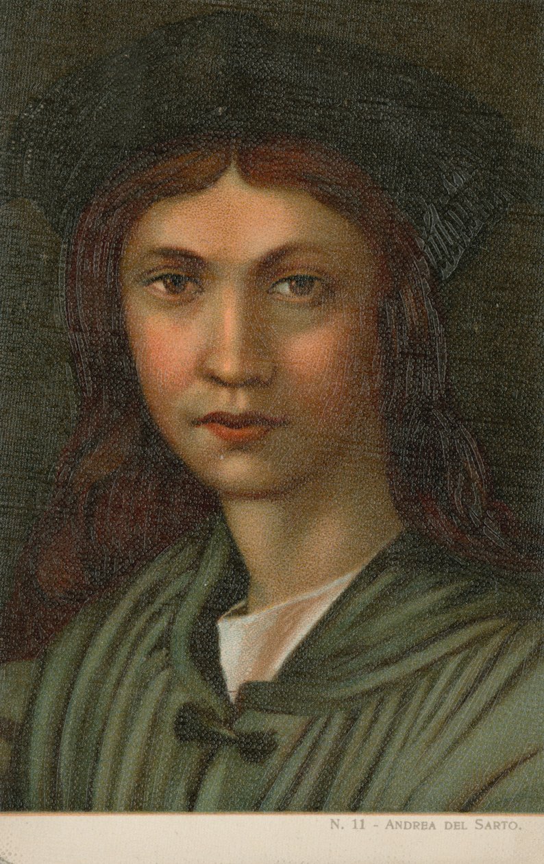 Andrea del Sarto, italiensk målare (chromolitho) av Italian School