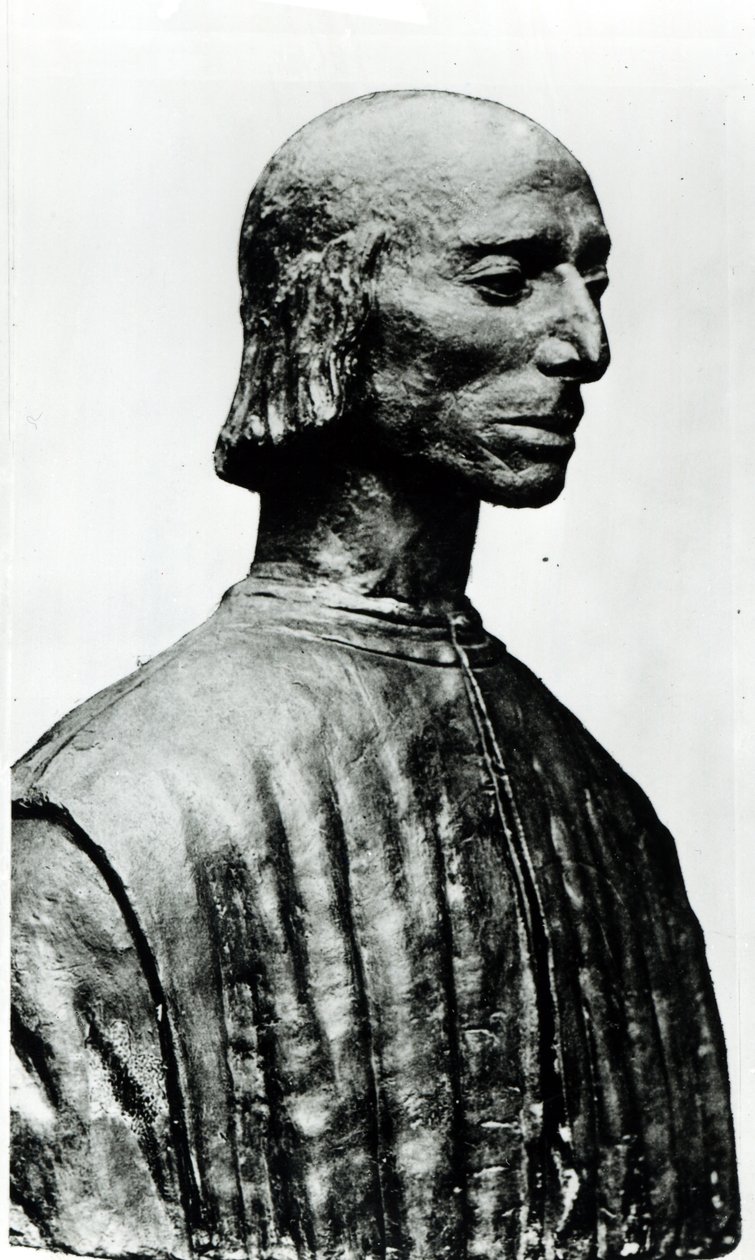 Byst av Niccolo Machiavelli (1469-1527) av Italian School